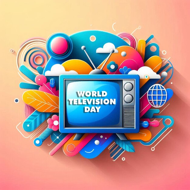 PSD world television day creative banner design template