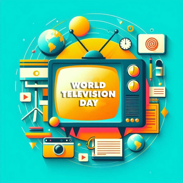 PSD world television day creative design