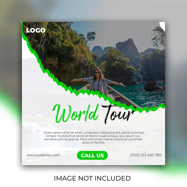 World tour social post template