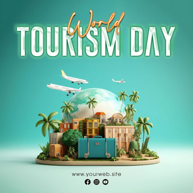 world tourism day social media post design