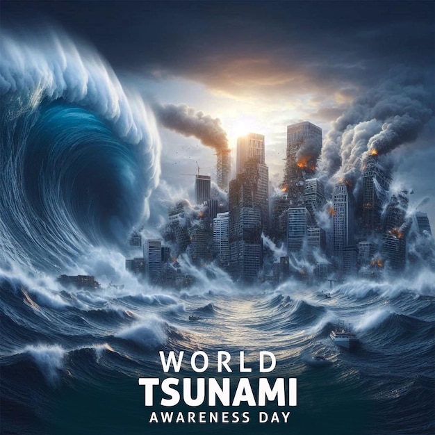 World Tsunami Awareness Day Banner Design template