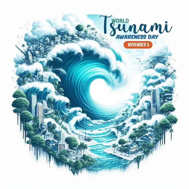 PSD world tsunami awareness day creative banner design