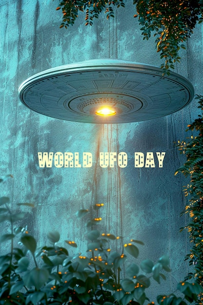 PSD world ufo day background