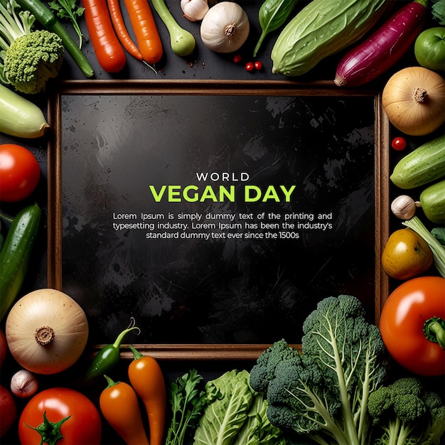 PSD world vegan day background