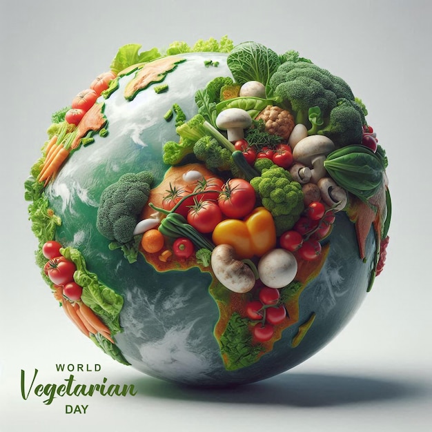 World Vegetarian Day Creative Design template