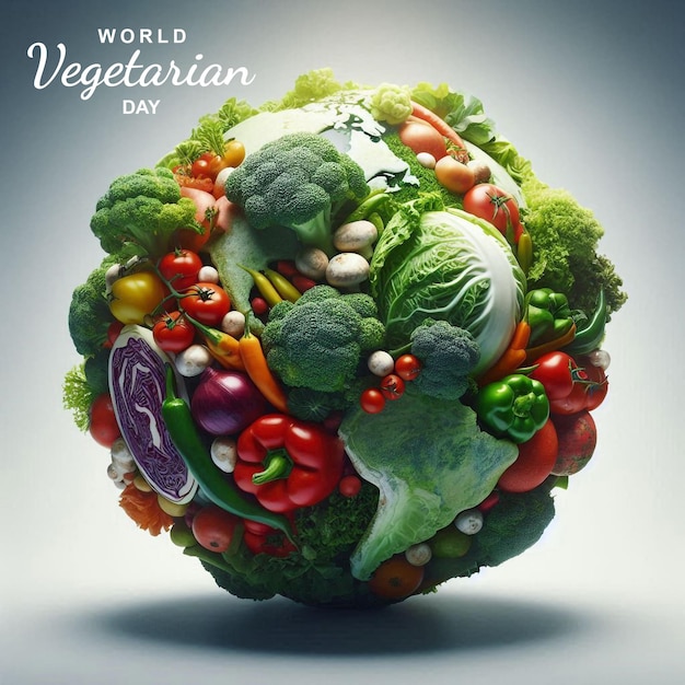 World Vegetarian Day Square Design Template