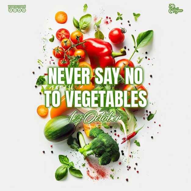 PSD world vegetarian day vegan