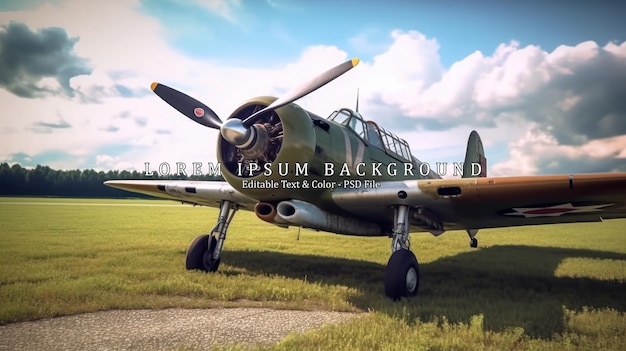 World War II Messerschmidt Bf109 fighter plane AI generated