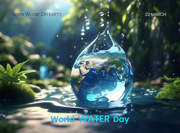 World Water Day concept exploring the Vitality of water Global Aquatic Ecosystems