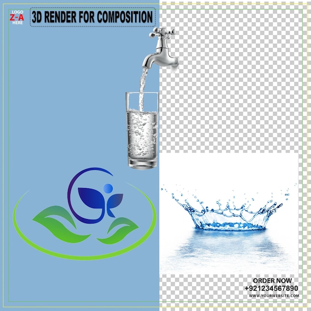 PSD world water day drinking water water blue logo environmental earth