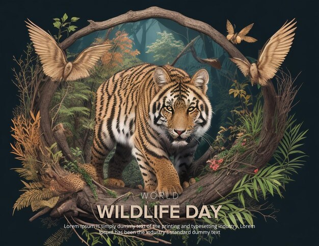 PSD world wildlife day psd banner