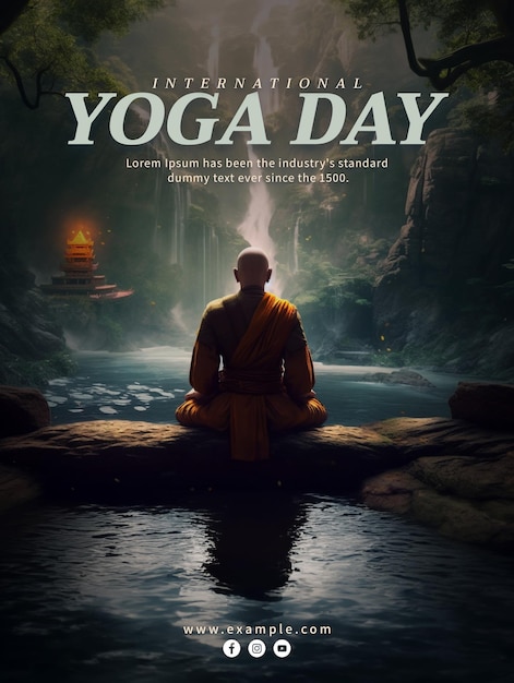 World yoga day celebration world yoga day design with soulful poses and world yoga day PSD