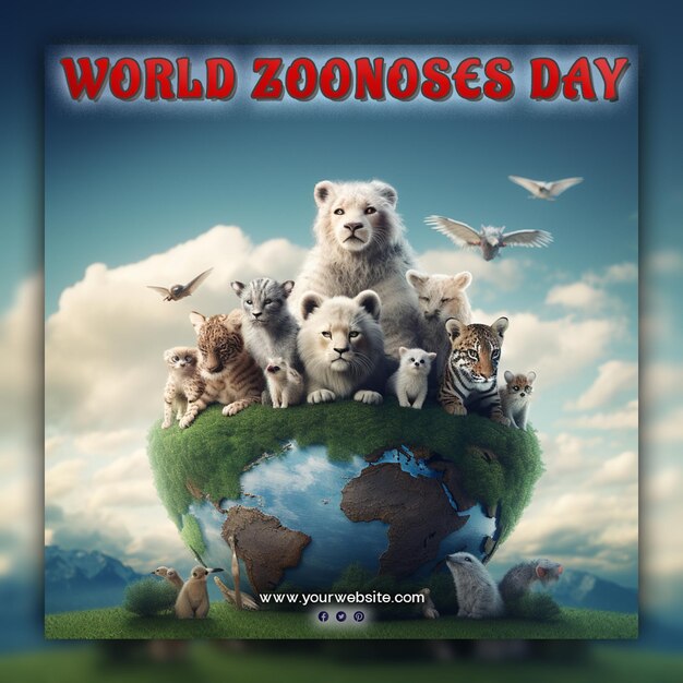 World Zoonoses day for social media post