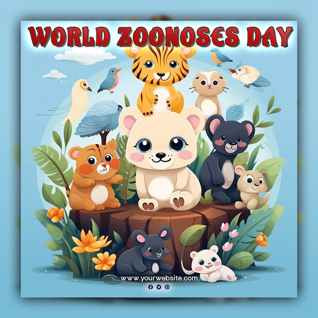 World Zoonoses day for social media post