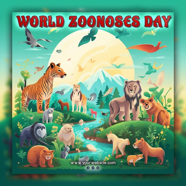 World Zoonoses day for social media post