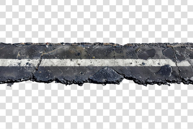 PSD worn asphalt road line texture