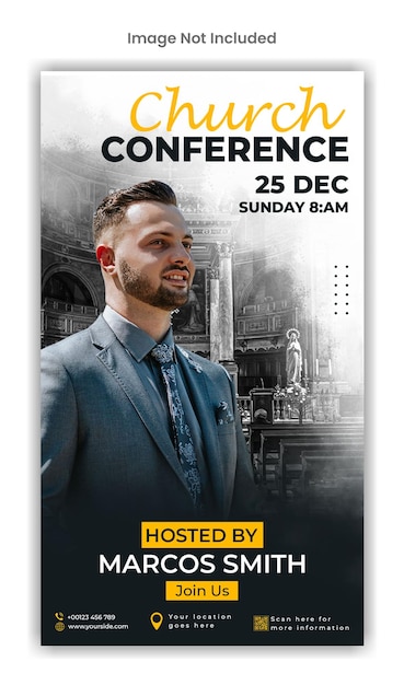 Worship social media instagram story template design