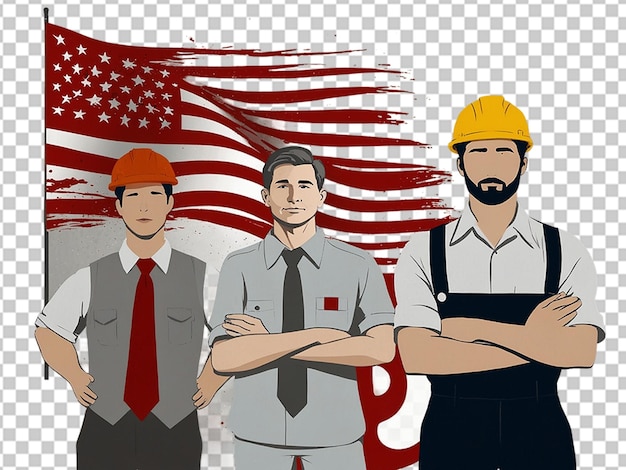 PSD would labor day png illustration