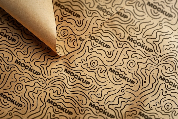 Wrapping paper mock-up design