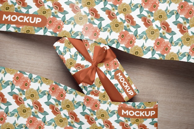 Wrapping paper mockup design