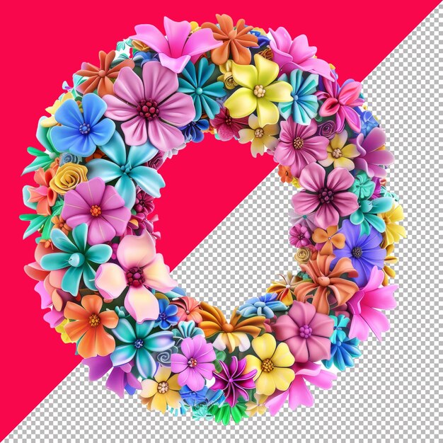 PSD wreath 3d isolated render transparent background png psd