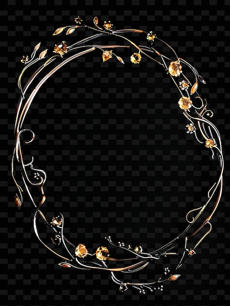 PSD a wreath with gold flowers and the word quot on it