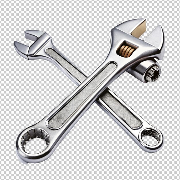 PSD wrench illustration of realistic 3d metallic mechanic tool