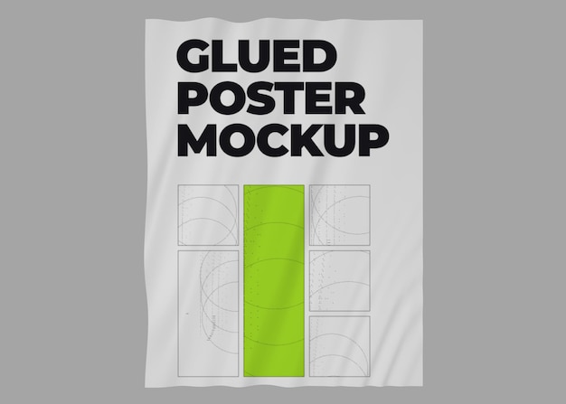 Wrinkled poster mockup