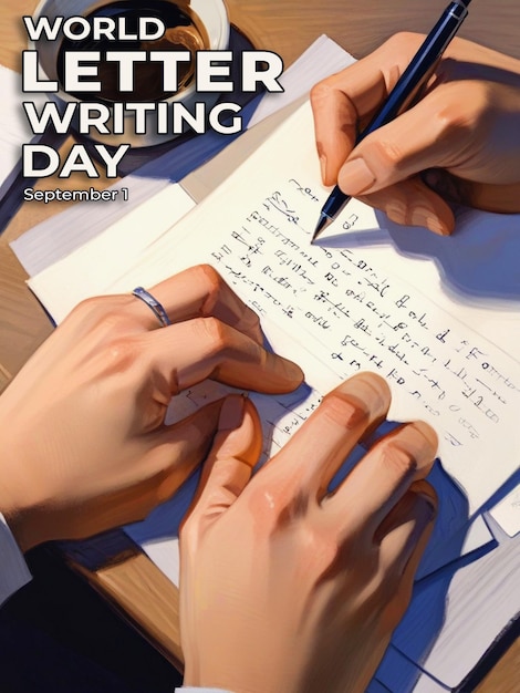 Writing Day special background with psd file