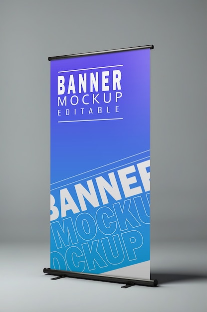 PSD x banner and roll up banner template