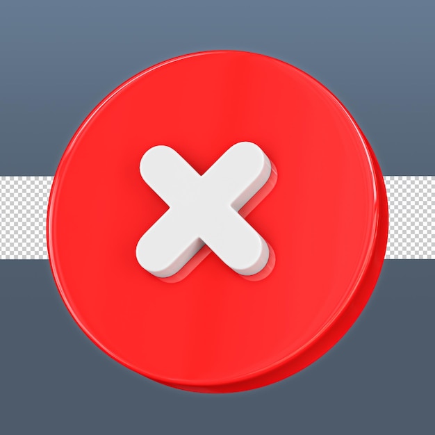 X button 3d icon