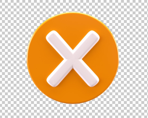 X logo letter icon 3d render