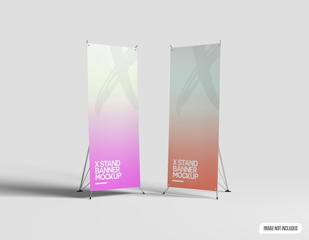 X Stand Banner Mockup