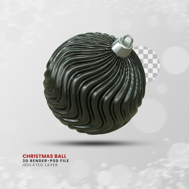 PSD xmas 3d realistic balls merry christmas and happy new year festive 3d balls