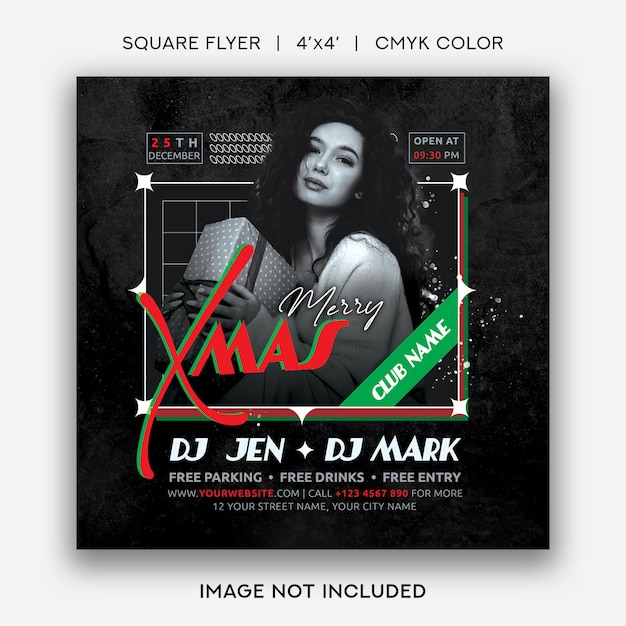 Xmas Night Club Party Flyer Template