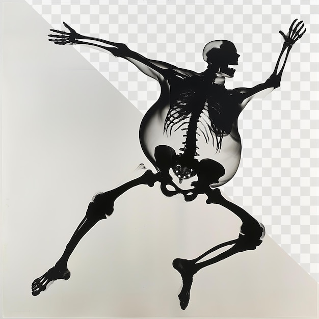 PSD xray of dancing figure in artistic pose