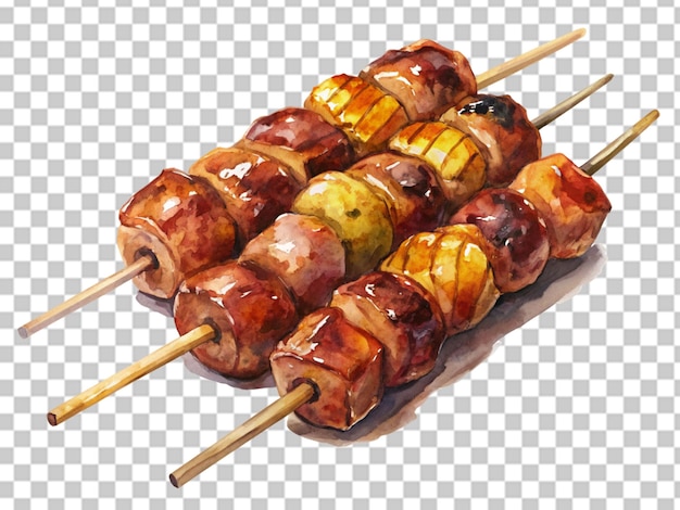 PSD yakitori isolated on transparent background