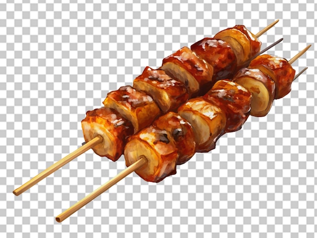 PSD yakitori isolated on transparent background