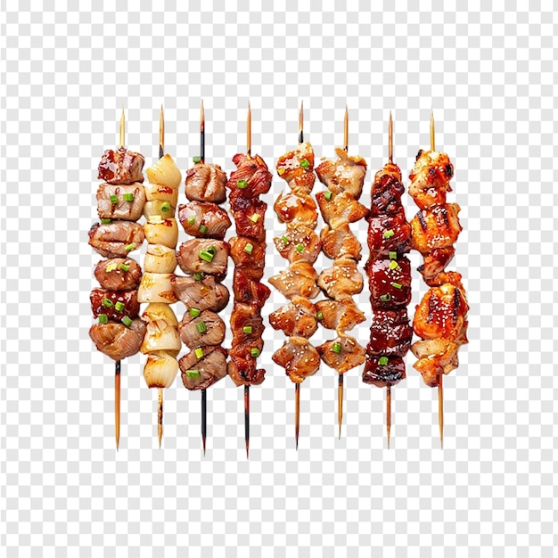 PSD yakitori isolated on transparent background