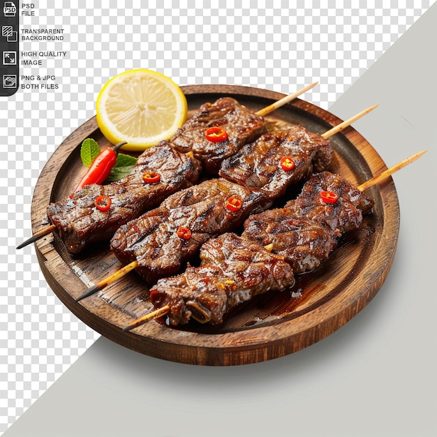 Yakitori isolated on transparent background