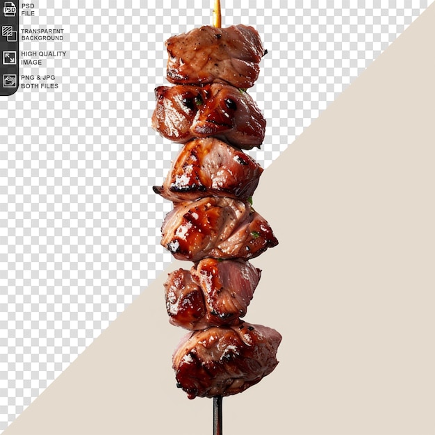 Yakitori isolated on transparent background