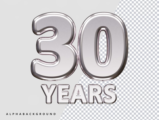 Years celebration anniversary text effect transparent vector element