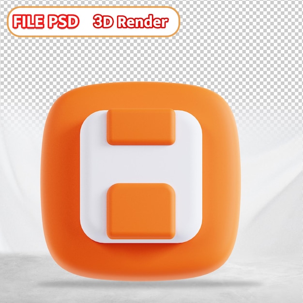 yellow 3d icon save