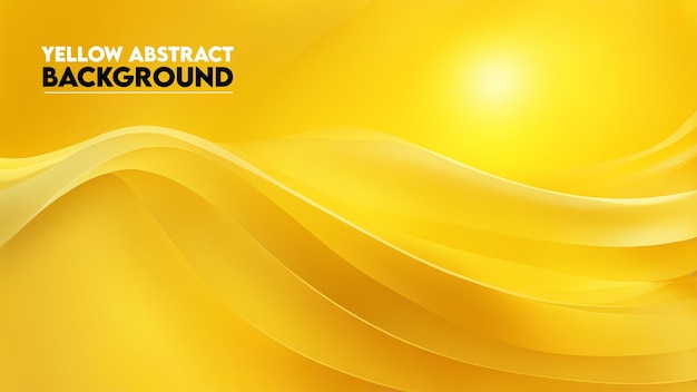 Yellow Abstract Wavy Background