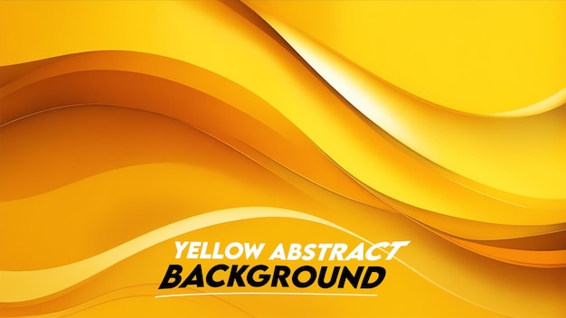 Yellow Abstract Wavy Background