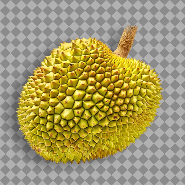 PSD a yellow apple with a brown stem and yellow flower on a checkered background