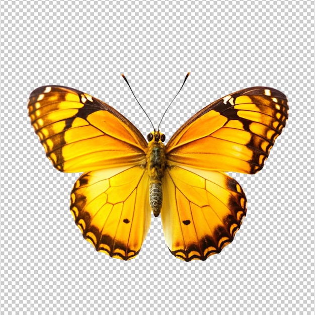 yellow beauty butterfly insect icon on white background Yellow butterflies on white background