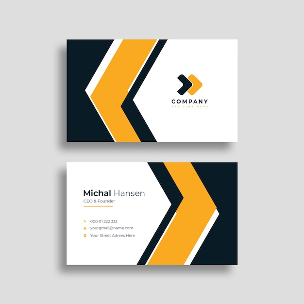 Yellow and Black Business Card Design