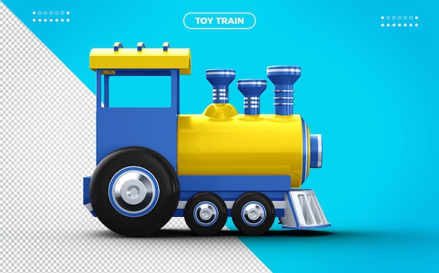 Yellow and blue toy train