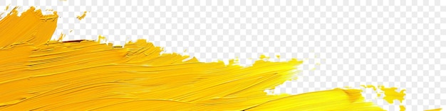 Yellow Brush Watercolor Painting Abstract Yellow Brushstroke on Isolated Background